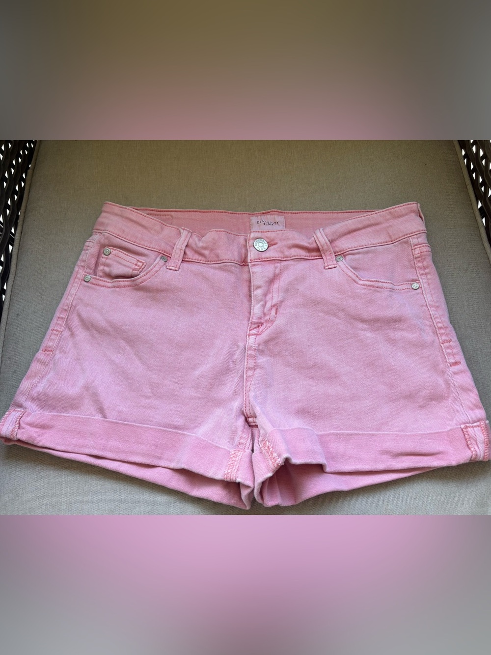 Celebrity Pink Light Pink Denim stretchy Shorts